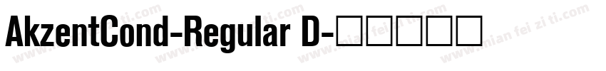 AkzentCond-Regular D字体转换